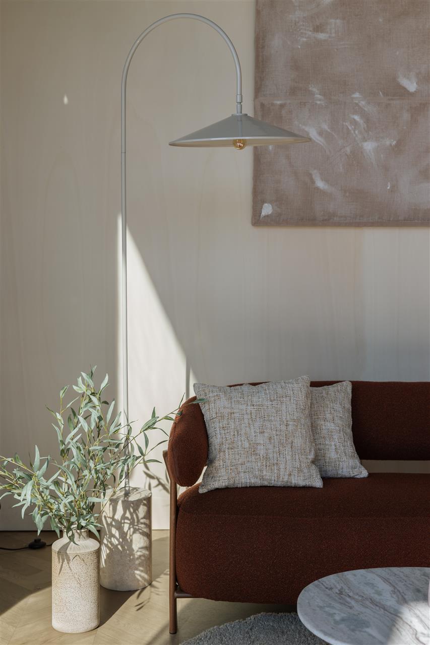 Stehlampe Enno – aus Travertin in Grau