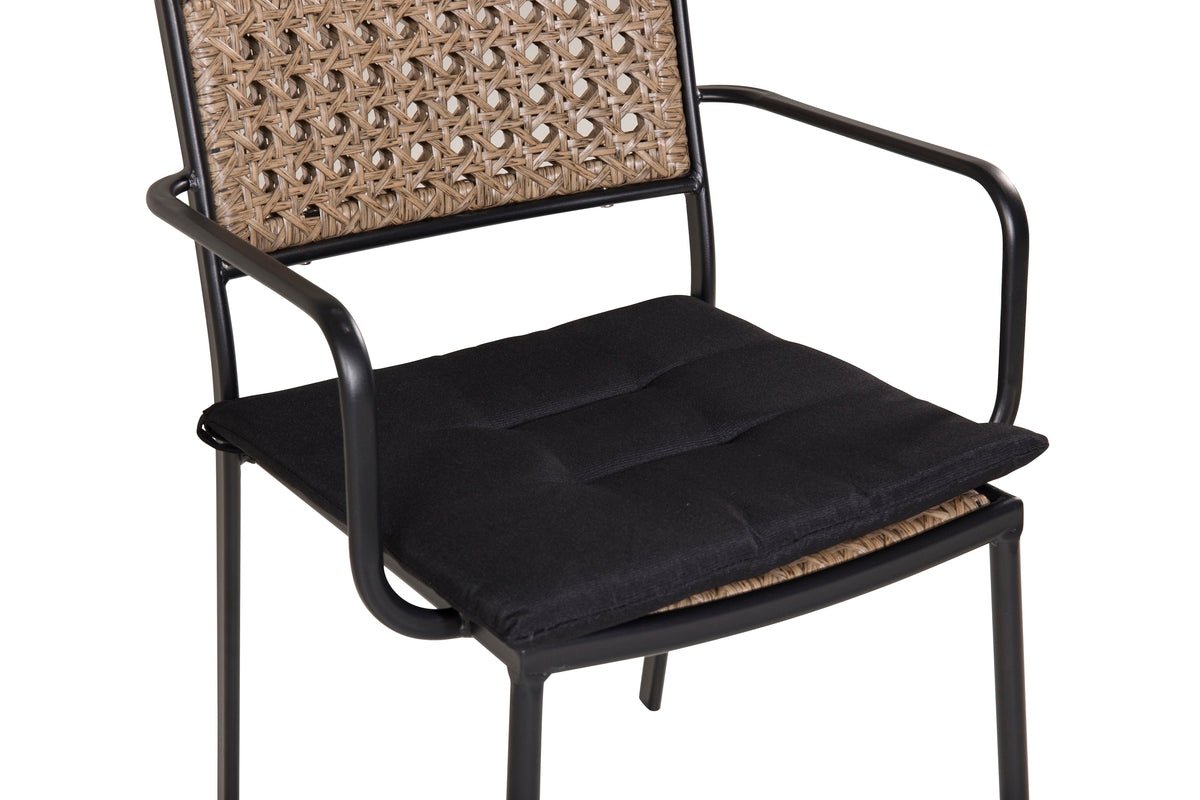 4er Set - Gartenstuhl Marave aus Rattan inkl. Kissen