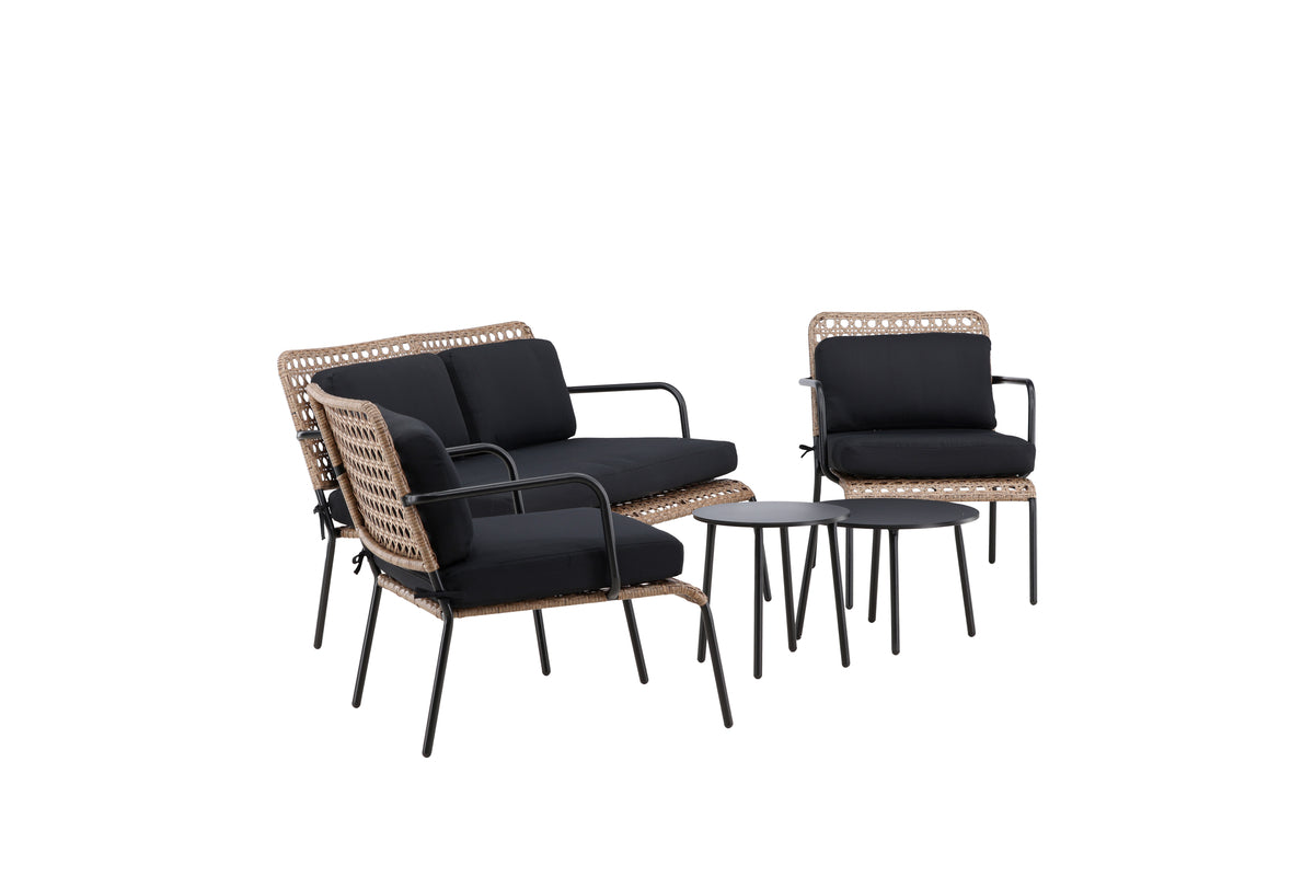 Loungeset Marocco - Rückenlehnen und Sitzflächen aus Naturrattan