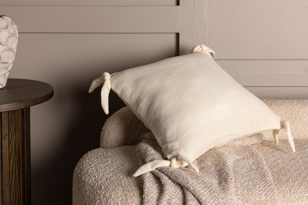 Kissenbezug Ambiente - 40x40 cm in Beige, Dunkelgrau und Weiß