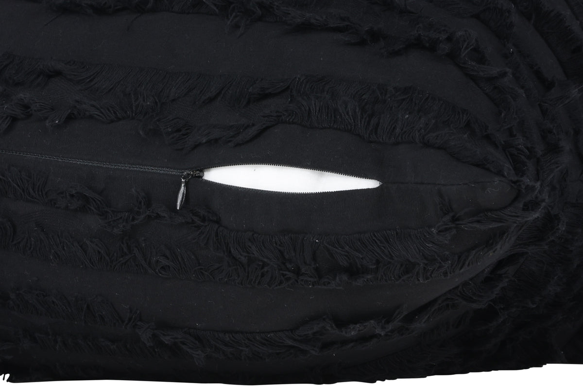 Kissenbezug Erika - 45x45 cm in Schwarz aus 100% Baumwolle