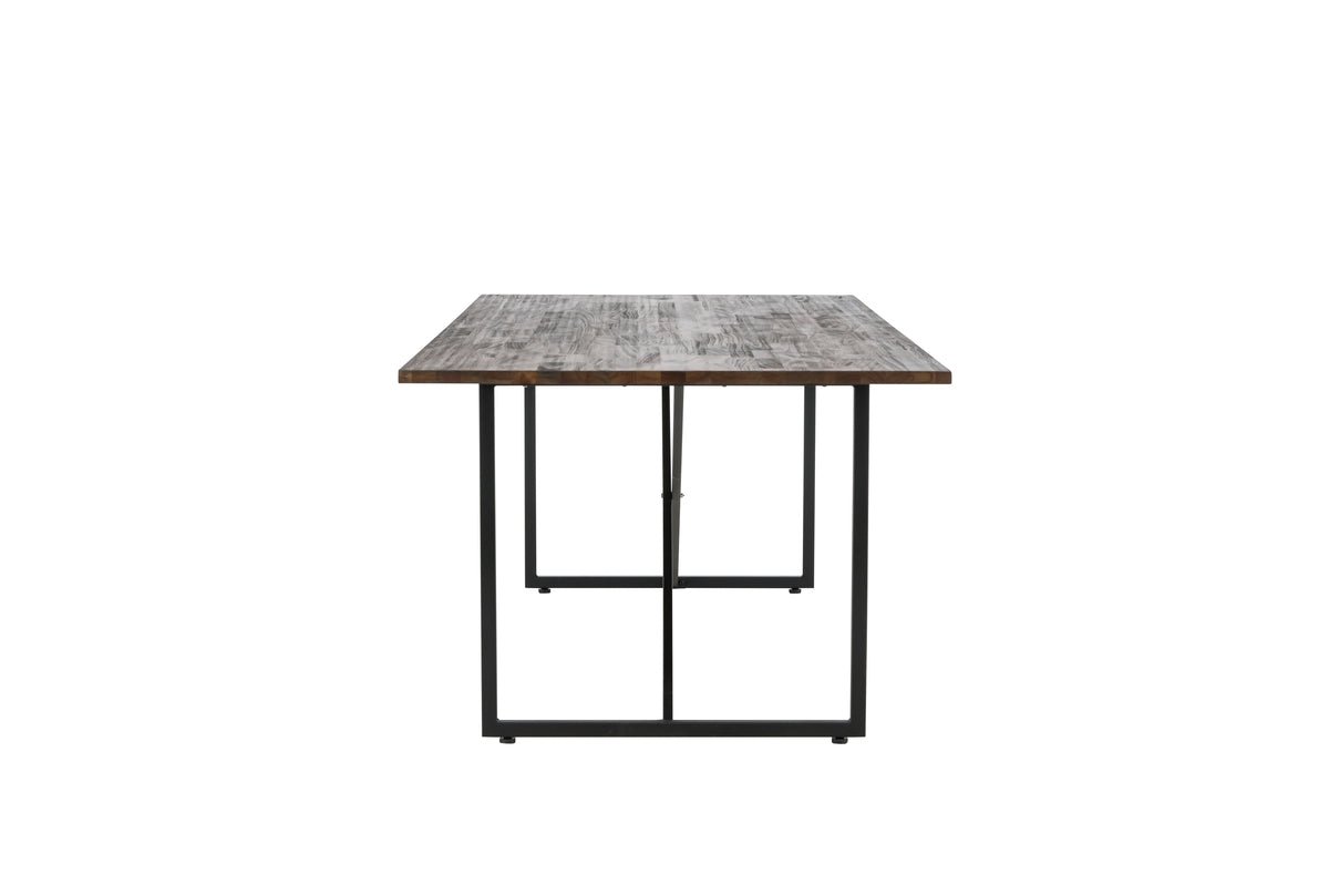 Esstisch Waiora - mit rustikaler Teakholzplatte für eine warme Atmosphäre