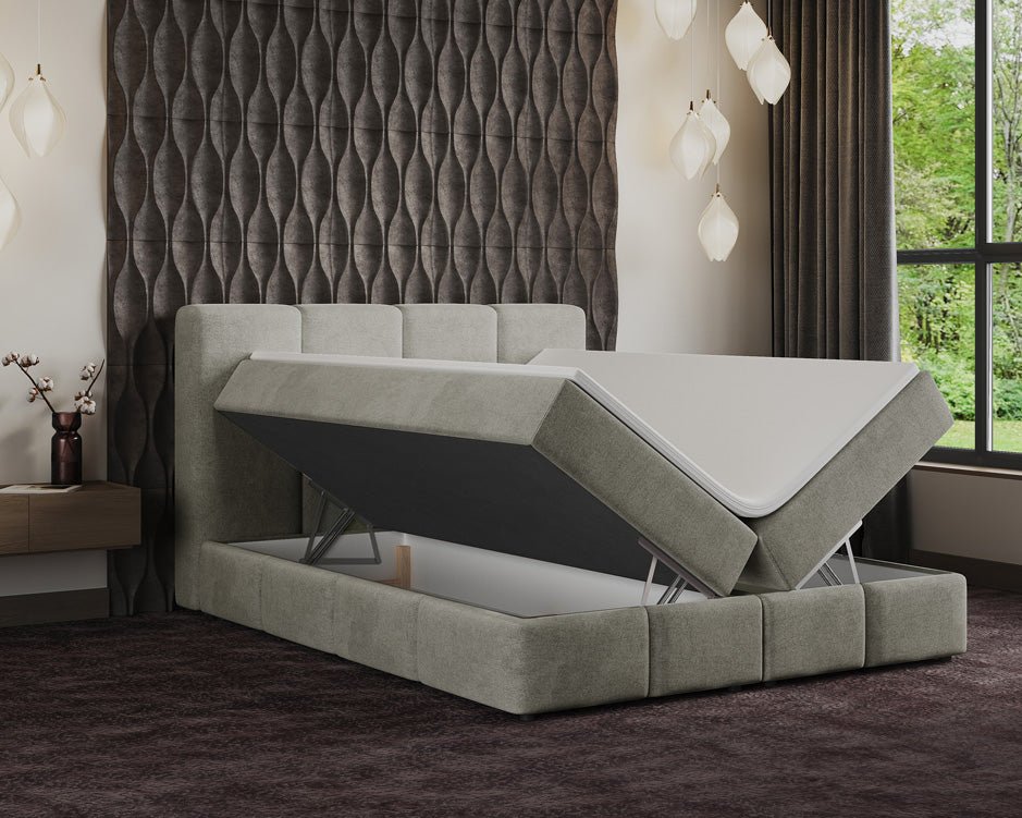 Boxspringbett Venedig Samt mit Stauraum