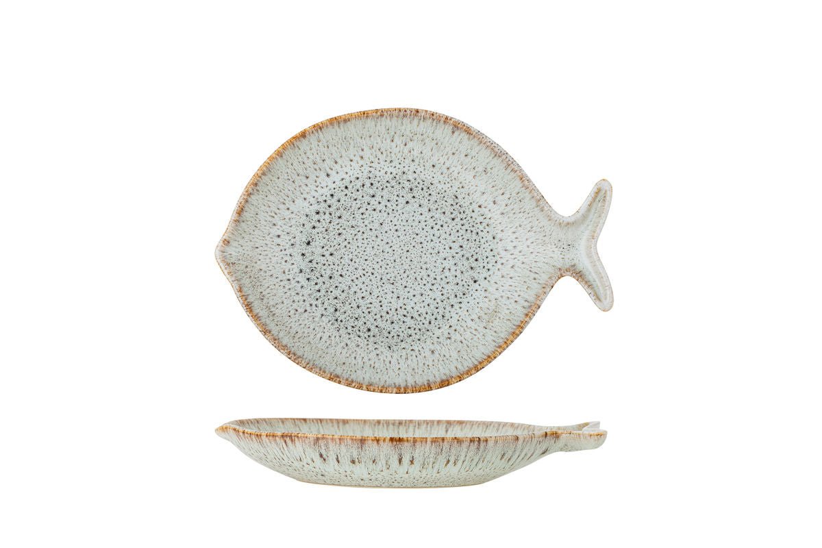 Servierplatte Marina – Steingut in Fischform