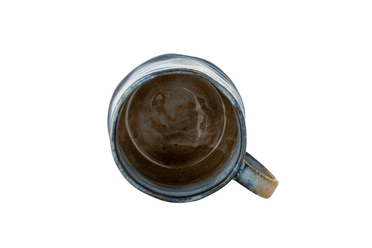 Becher-Set Avena – Reaktive Glasur mit vertikaler Struktur (4er-Set)