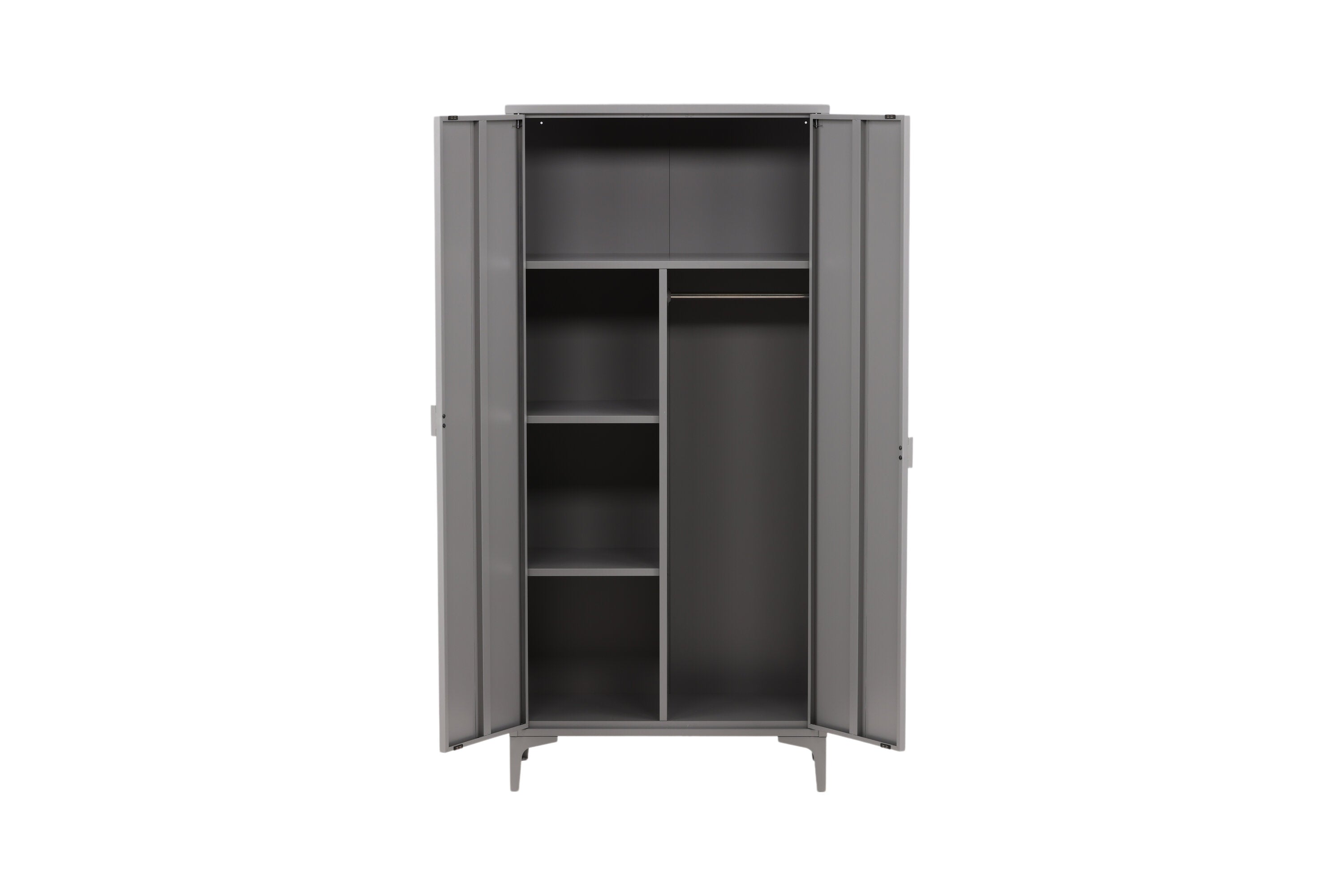 Designer Schrank Piring - in schlichtem Grau