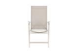 2er Set Gartenstuhl Miro - klappbarer Stuhl in Beige oder Schwarz aus Stahl und Textilene