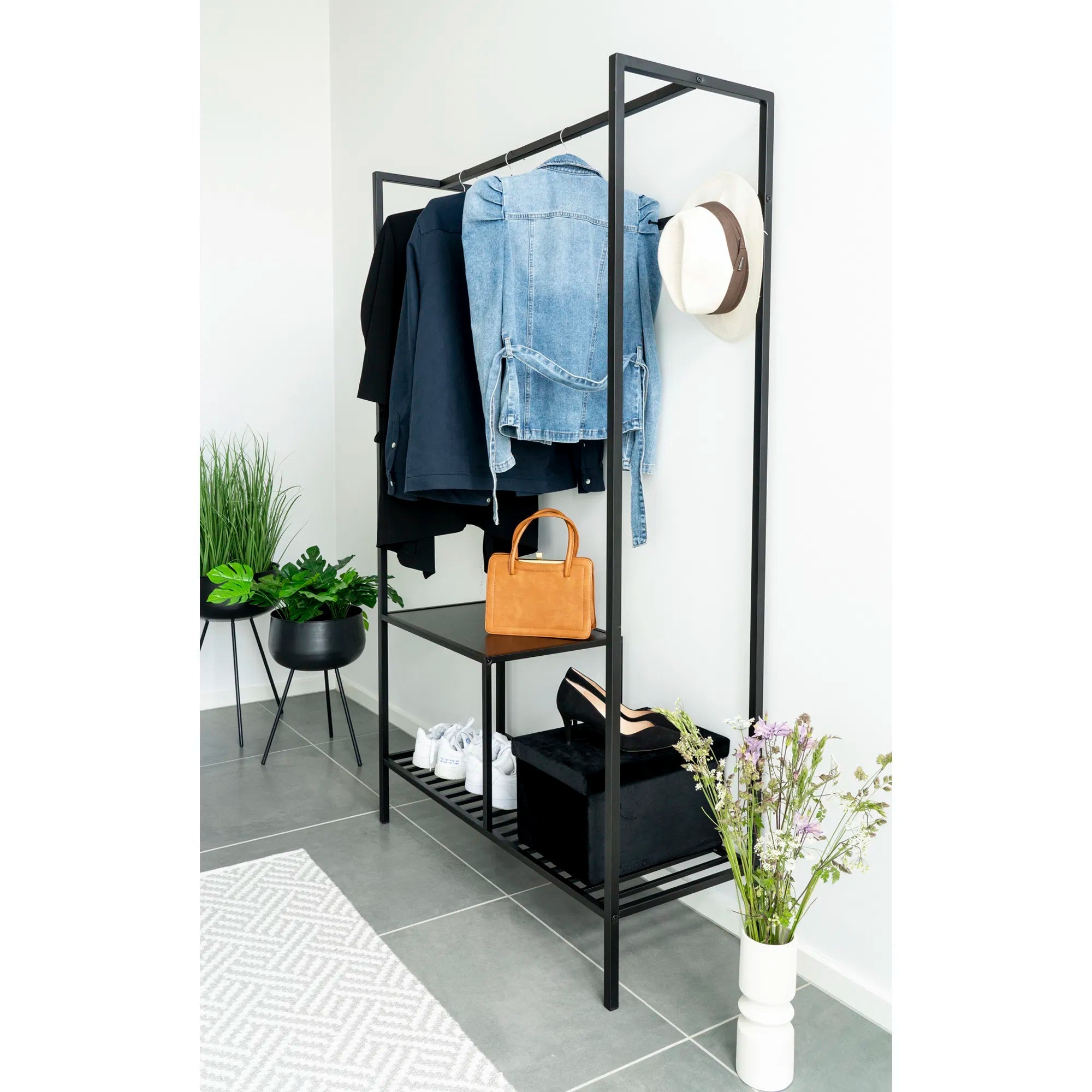 Designer Garderobe Quarto Metallgestell