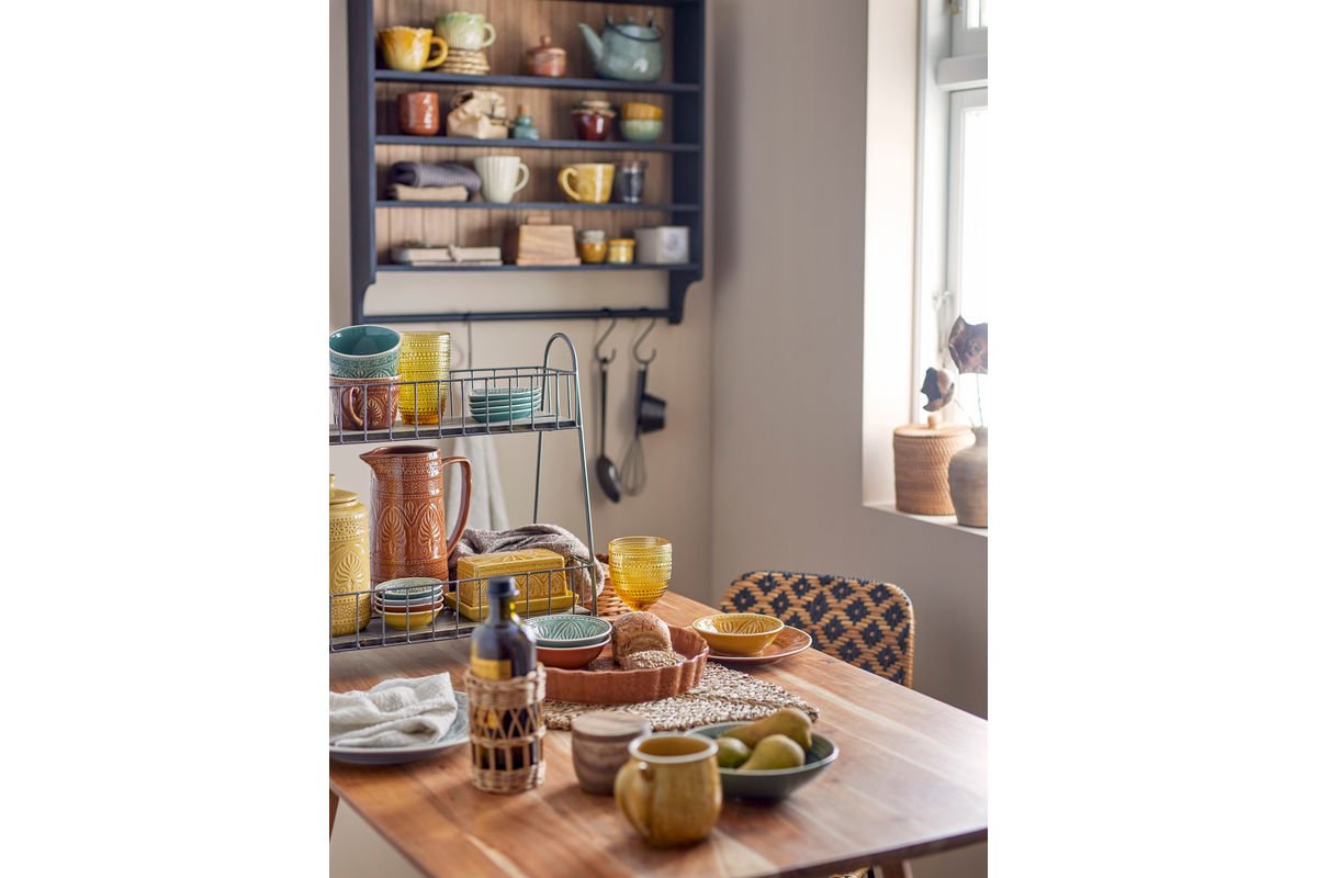 Krug Lupi – Steingut mit warmer Glasur in Braun