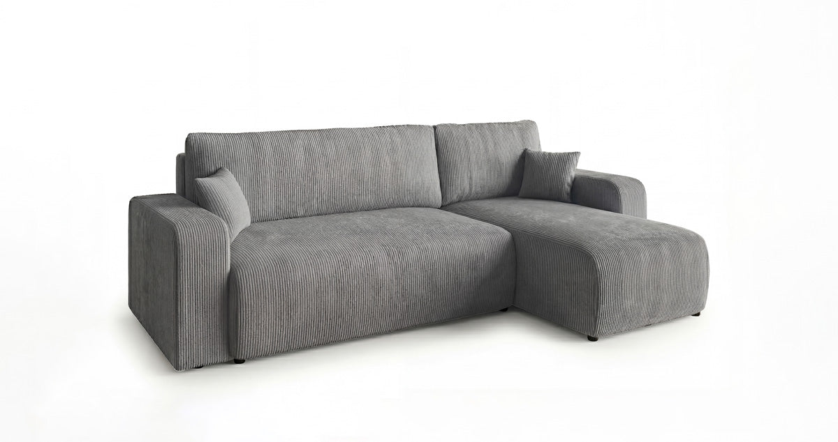 Designer Sofa Calva mit Schlaf- und Klappfunktion in Cord