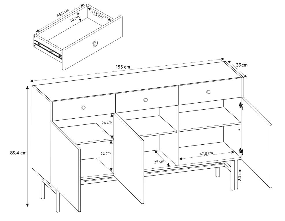 Designer Kommode Liora III