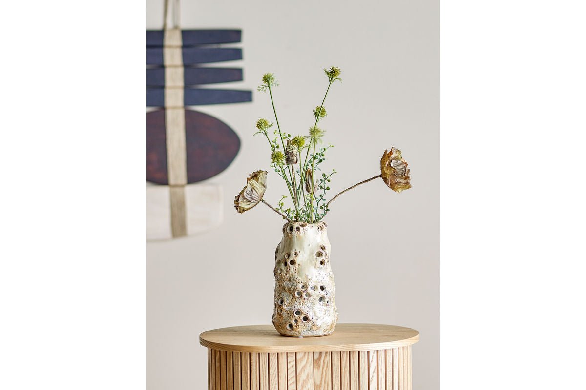 Vase Siam - Natur, aus Steingut