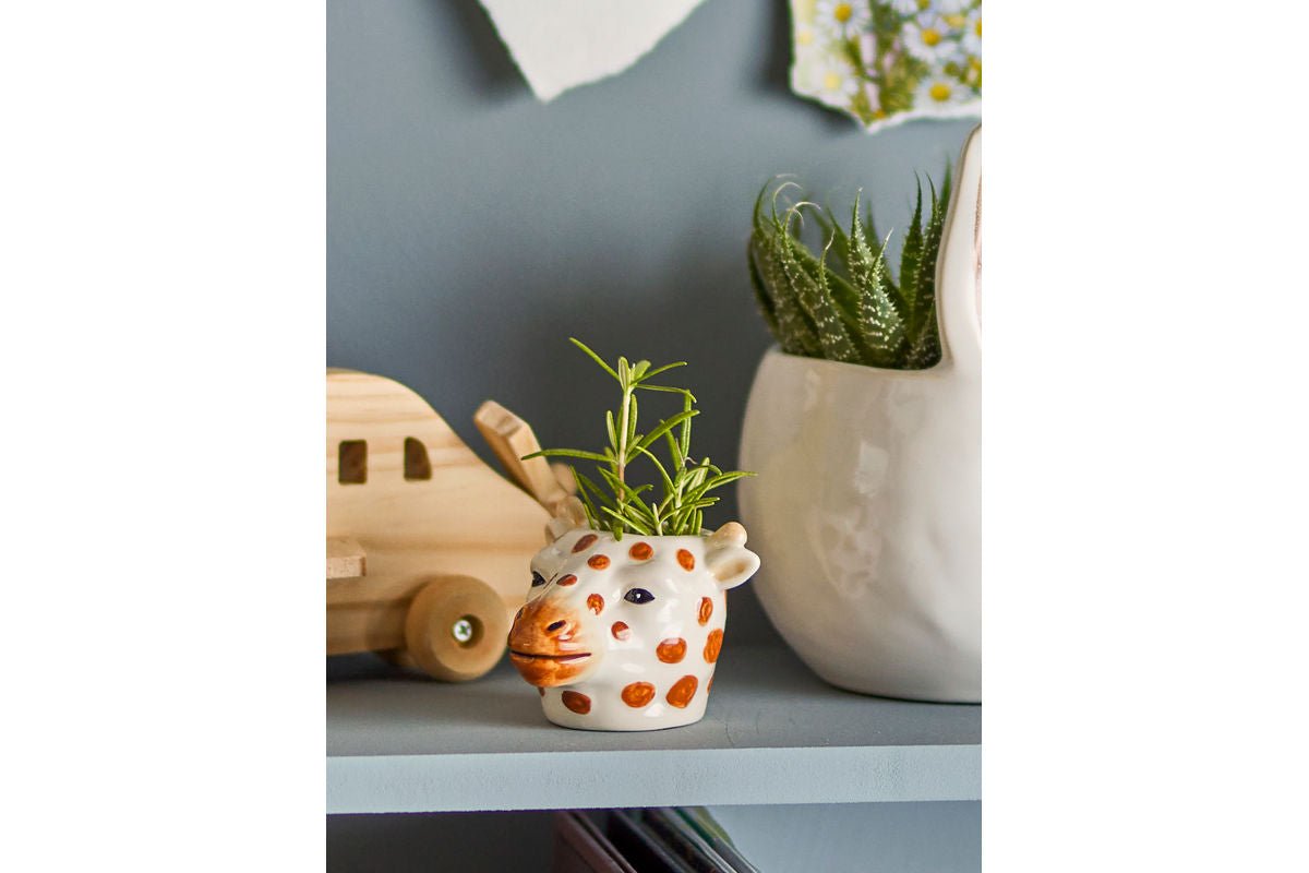 Vase Milly - Braun, aus Steingut