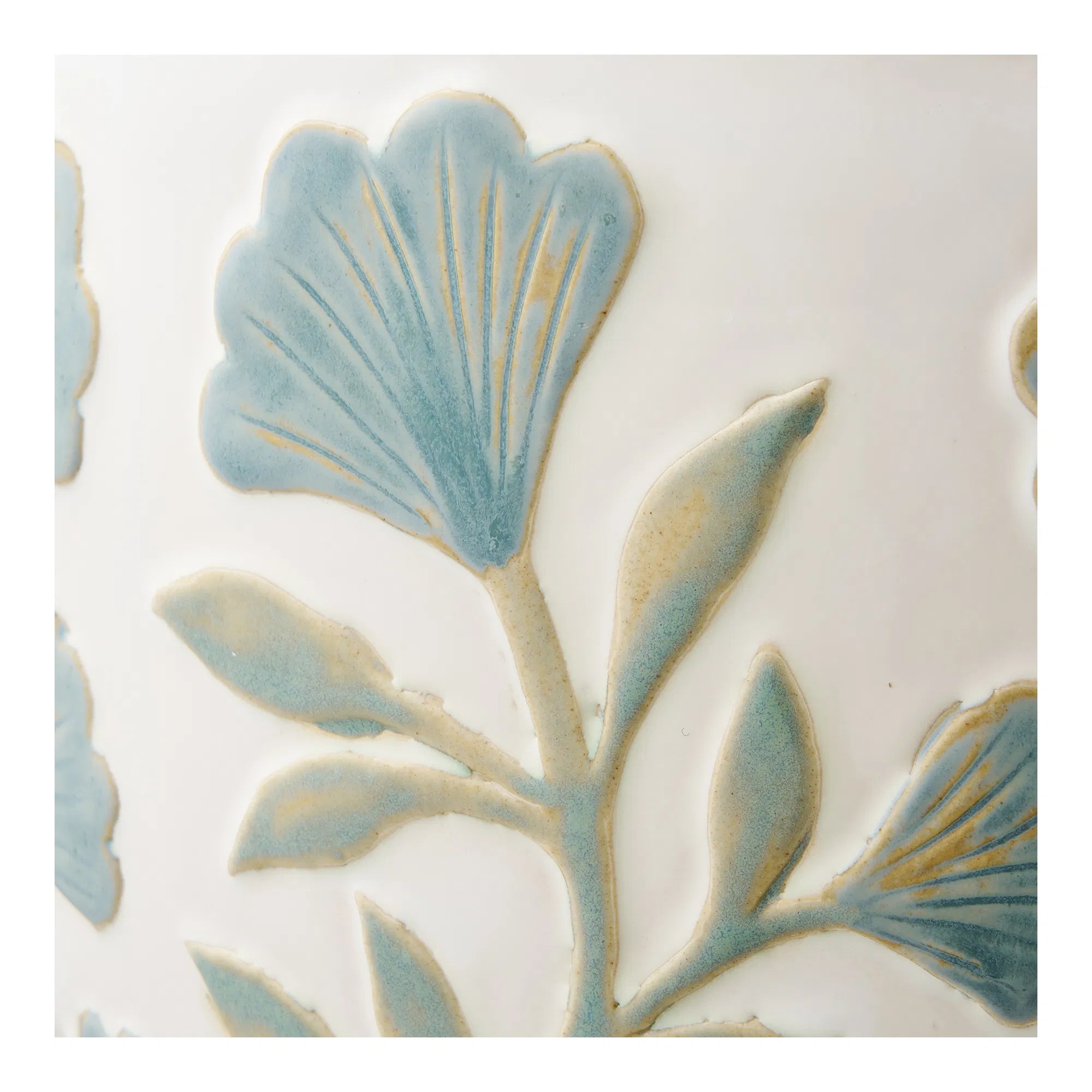 Vase Solvira - aus Keramik mit Blumenmotiv