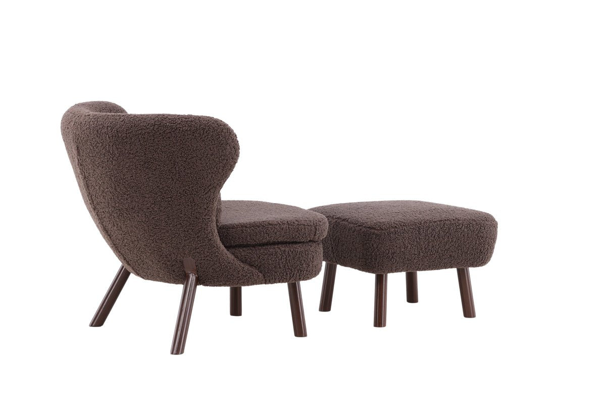Designer Lounge Sessel Eldvik – Teddy-Optik Braun