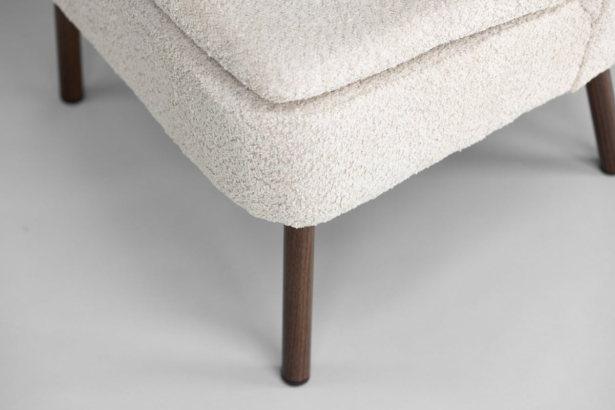 Sessel Hedwig - Mit beigem Polyesterstoff