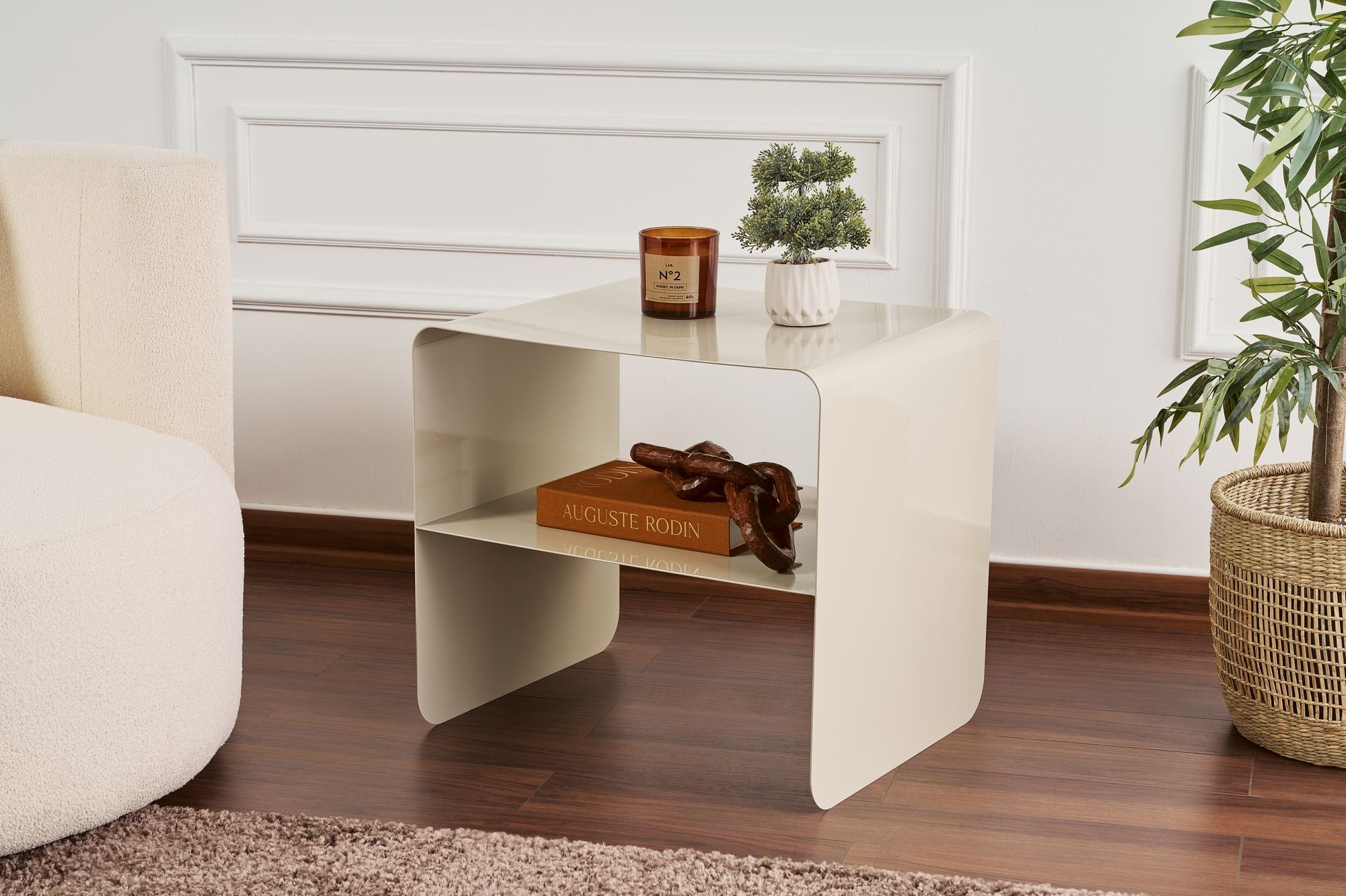 Couchtisch Nivaro – Aus Metall in Schwarz oder Taupe