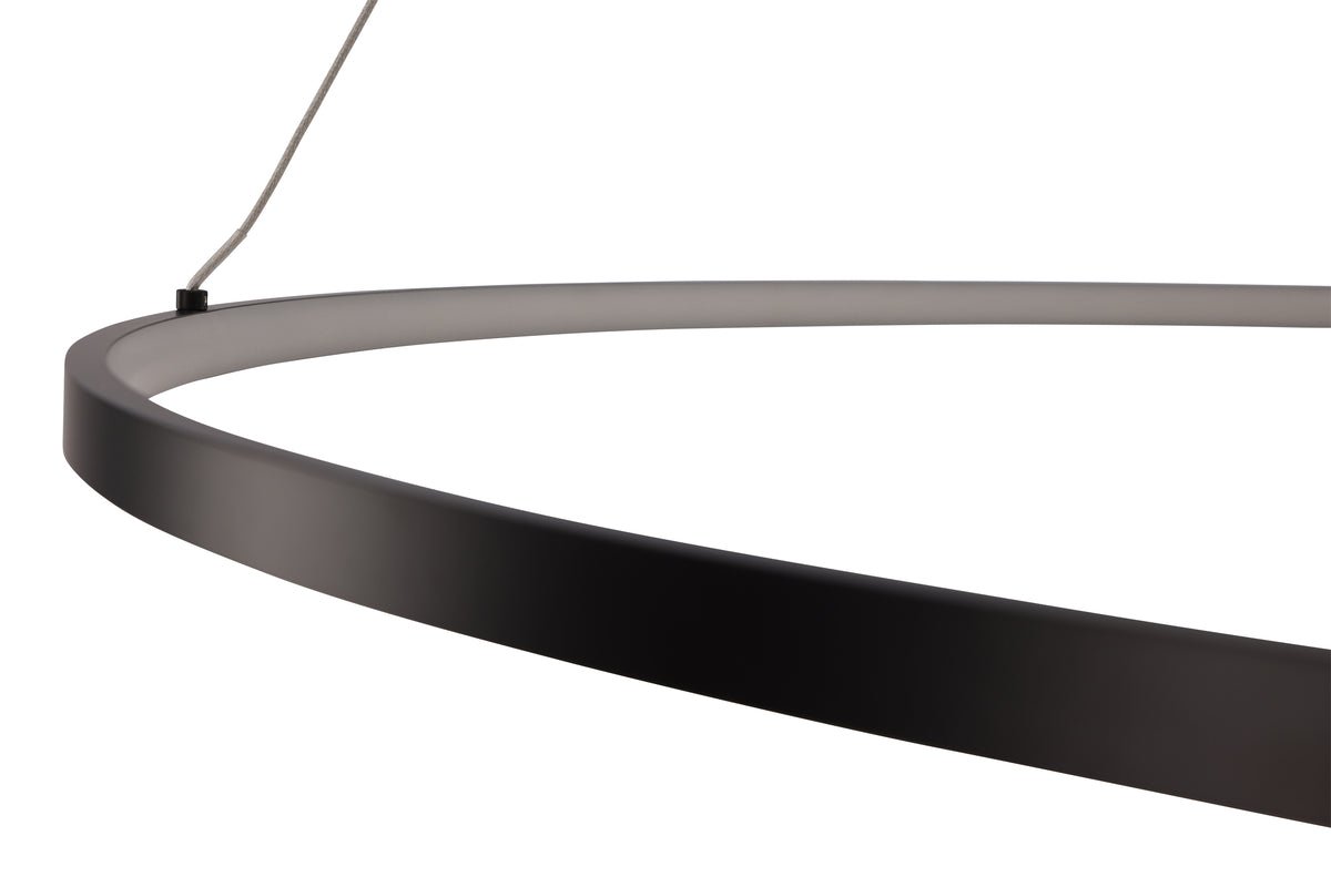 Pendelleuchte „Durban“ – Rahmen aus schwarzem Aluminium und LED-Leuchten