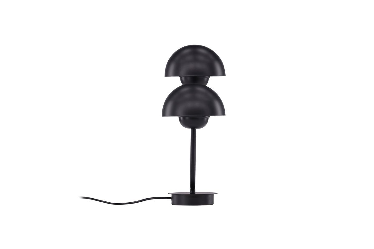 Tischlampe „Noir Duo“ – Elegante Schwarzstahl-Lampe mit Doppelkuppel