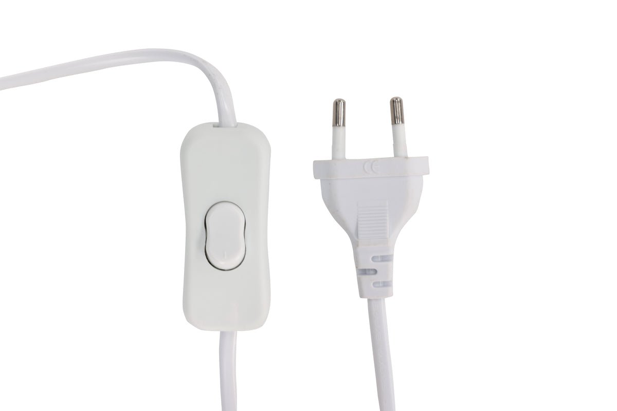 Tischlampe „Stenljus“ – Grau-matter Betonfuß mit weißem Leinen-Lampenschirm