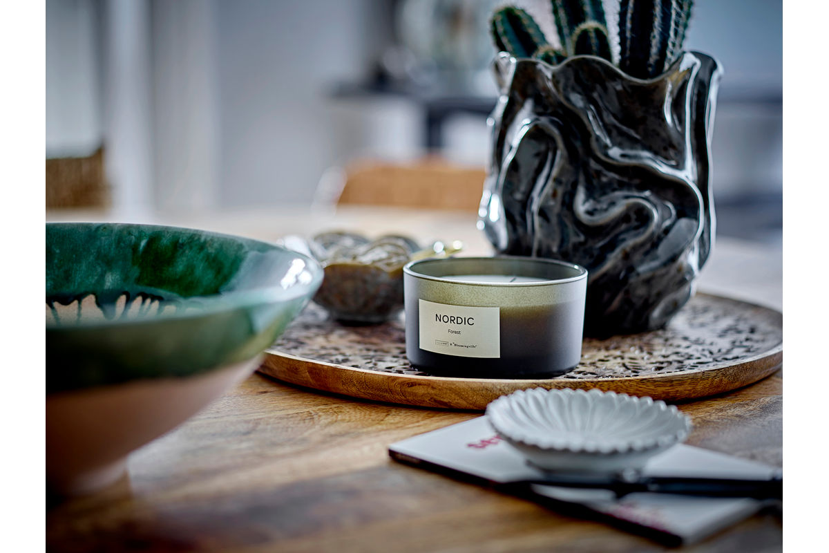 Schale Roxy – Steingut mit reaktiver Glasur in Grün