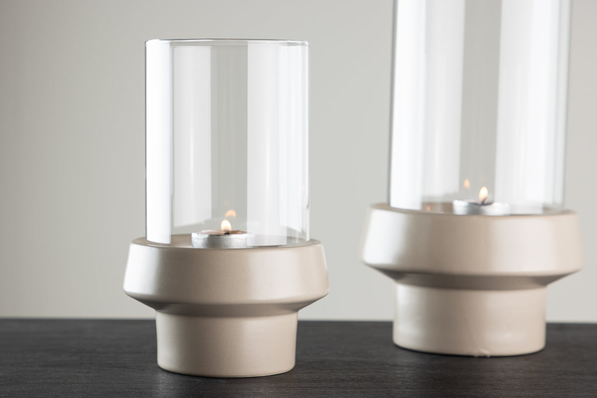 Laterne Harmony - Laterne aus Glas und Steinzeug in verschiedenen Farben