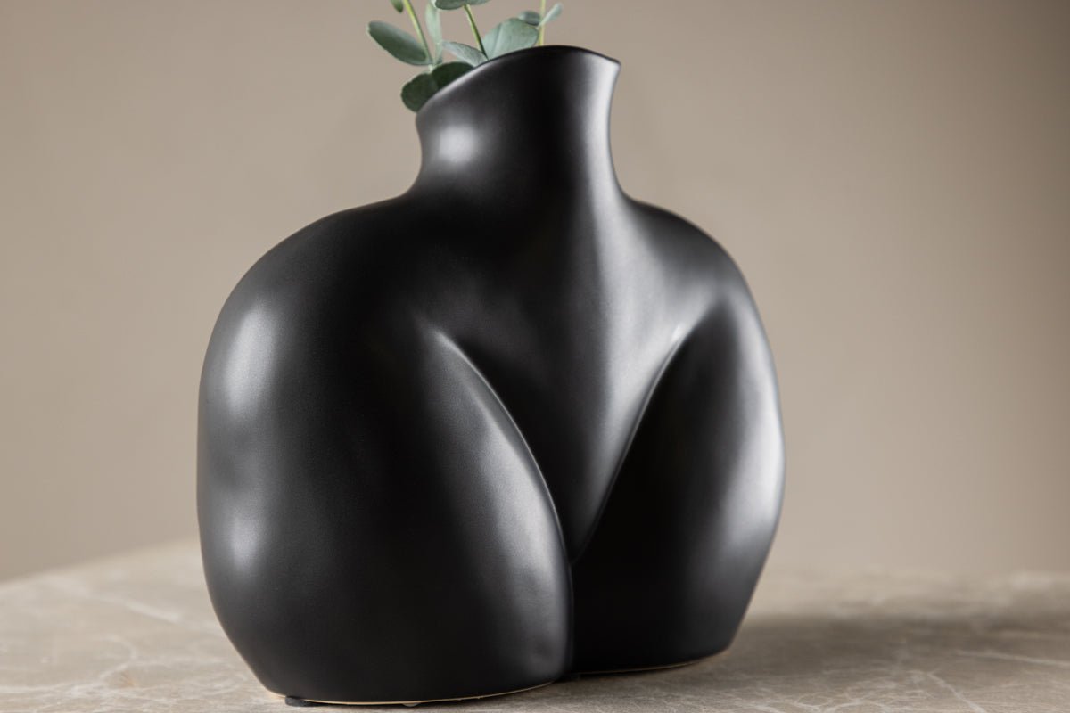 Vase Selara 15 cm – Feminine Eleganz in Schwarz