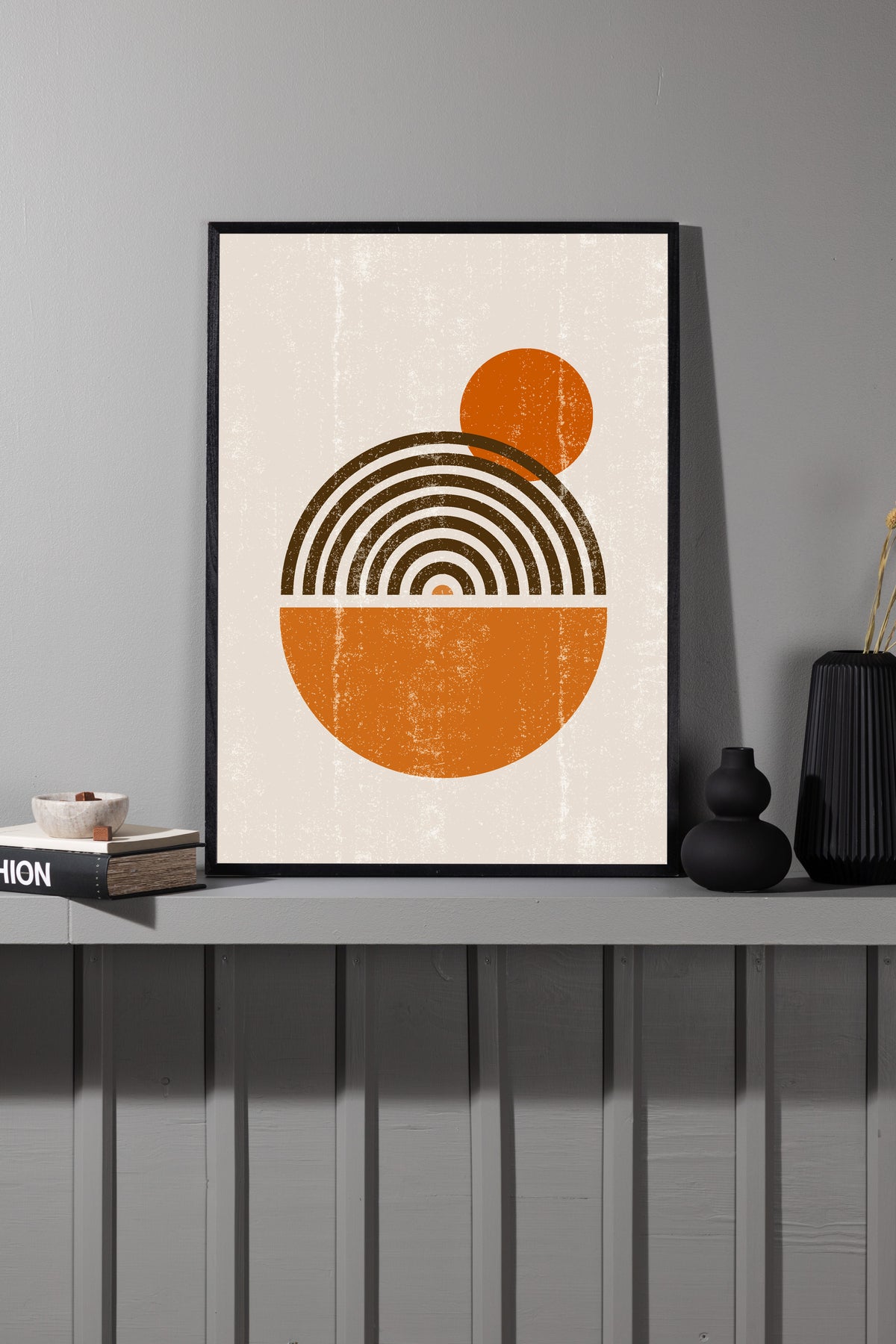 Poster Orange Ball aus hochwertigem Papier