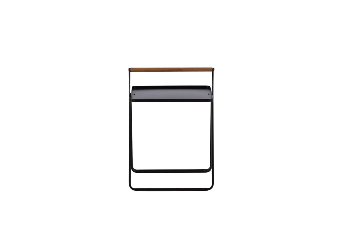 Gartentisch Moyo - ein Beistelltisch mit quadratischer Tischplatte und einem Griff aus Teakholz