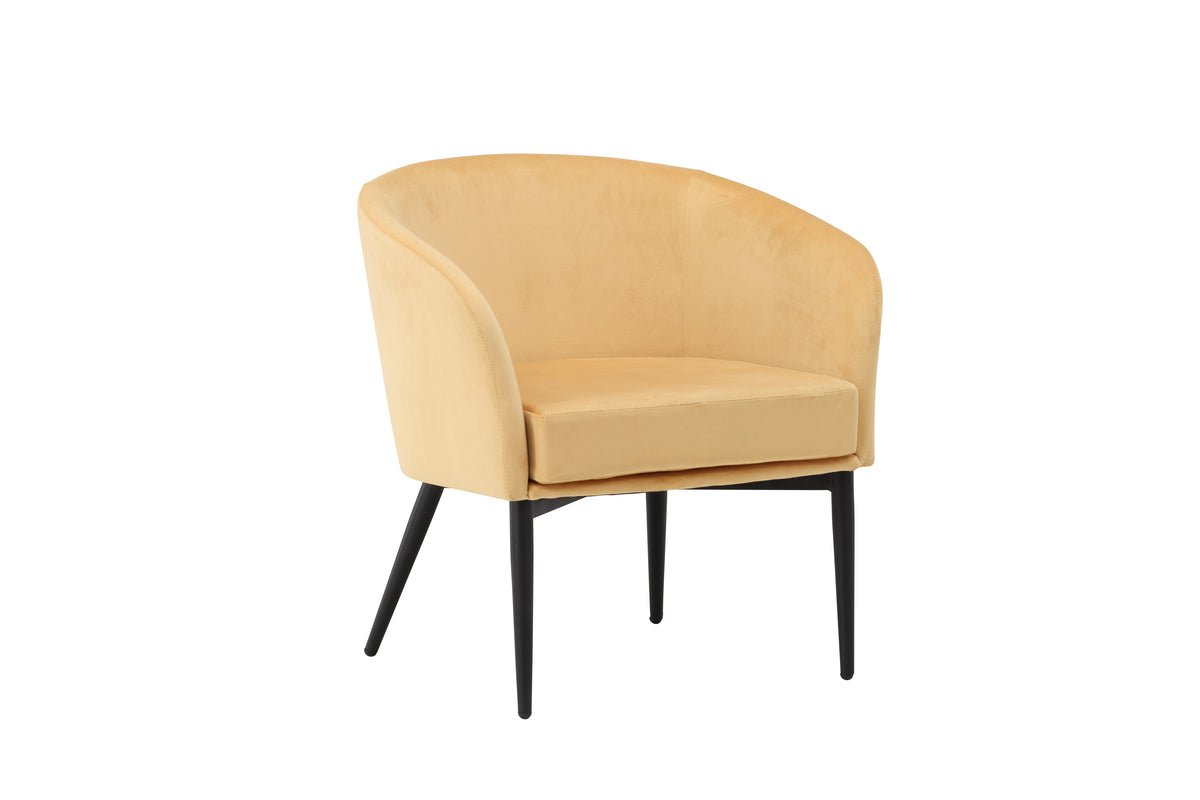 Sessel Sunny - mit gelbem Samtbezug