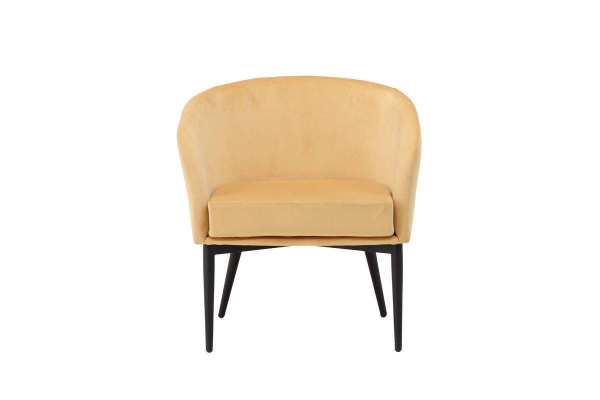 Sessel Sunny - mit gelbem Samtbezug