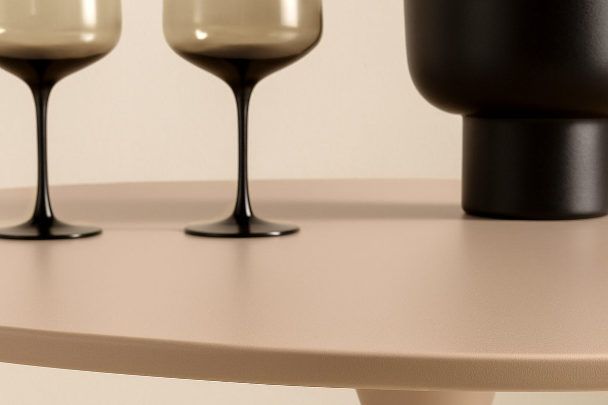 Esstisch Glade – Runder Esstisch in Beige (Ø 100 cm)