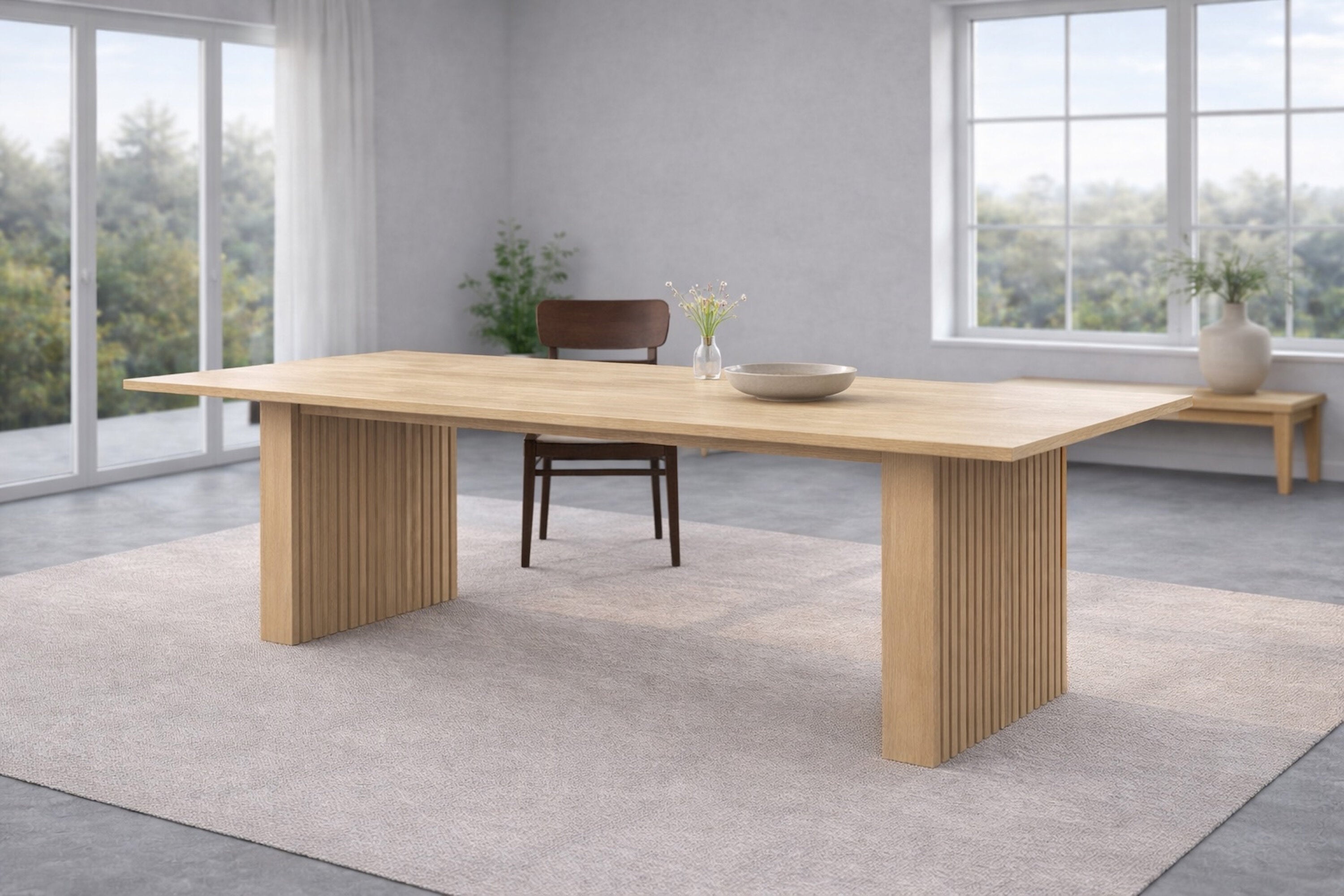 Esstisch Caleno - mit Gummibaumholz-Oberfläche