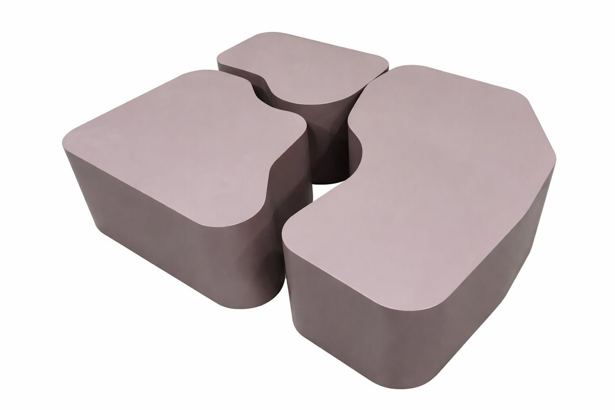 Couchtisch Estaro - 3 teiliges Set in Braun