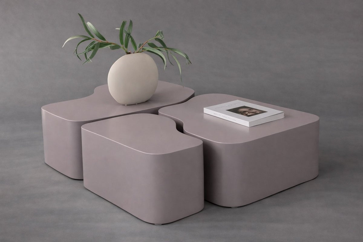 Couchtisch Estaro - 3 teiliges Set in Braun