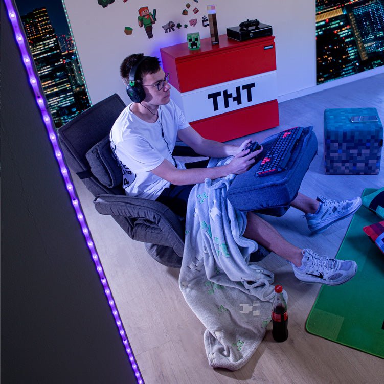 Minecraft Kuscheldecke „Glow“ – mit Glow-in-the-Dark Effekt & weichem Fleece