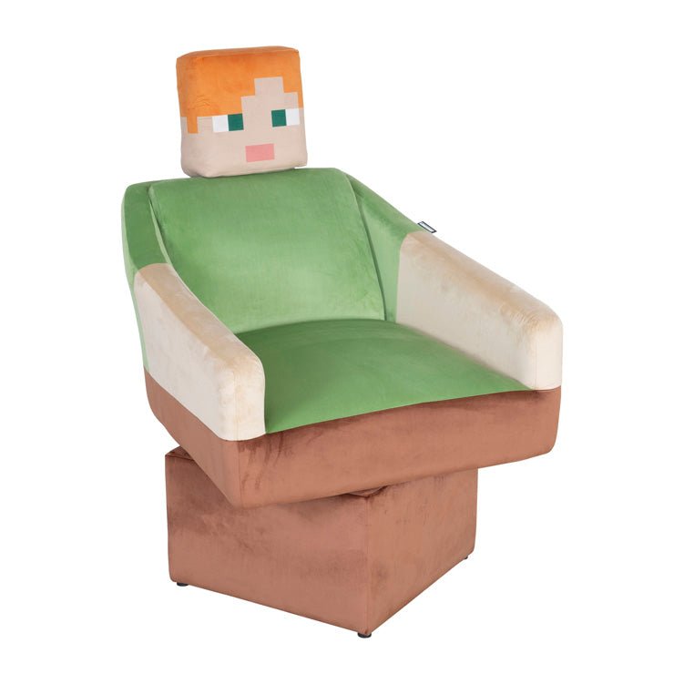 Minecraft Drehsessel „Alex“ – mit Armlehnen & Kopfstütze