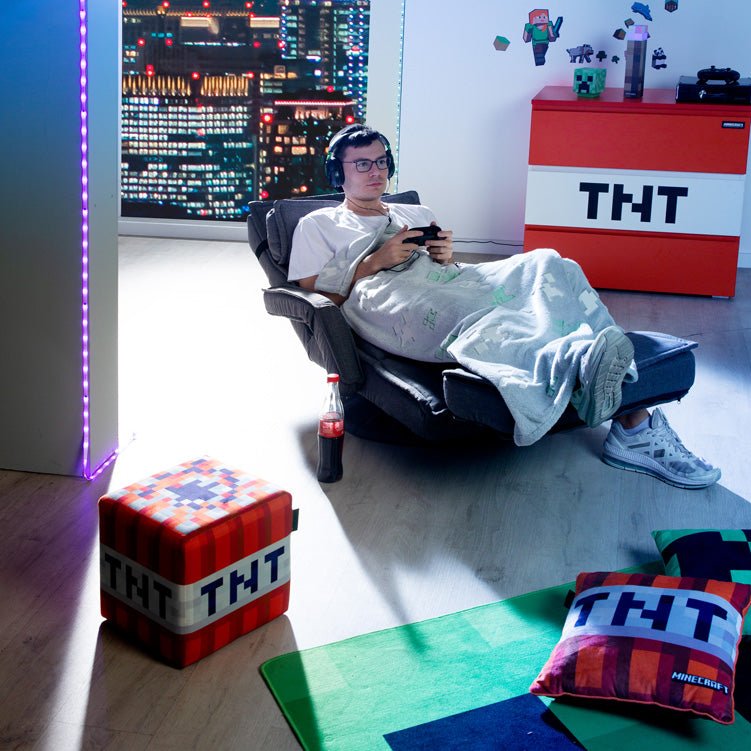 Minecraft Kuscheldecke „Glow“ – mit Glow-in-the-Dark Effekt & weichem Fleece