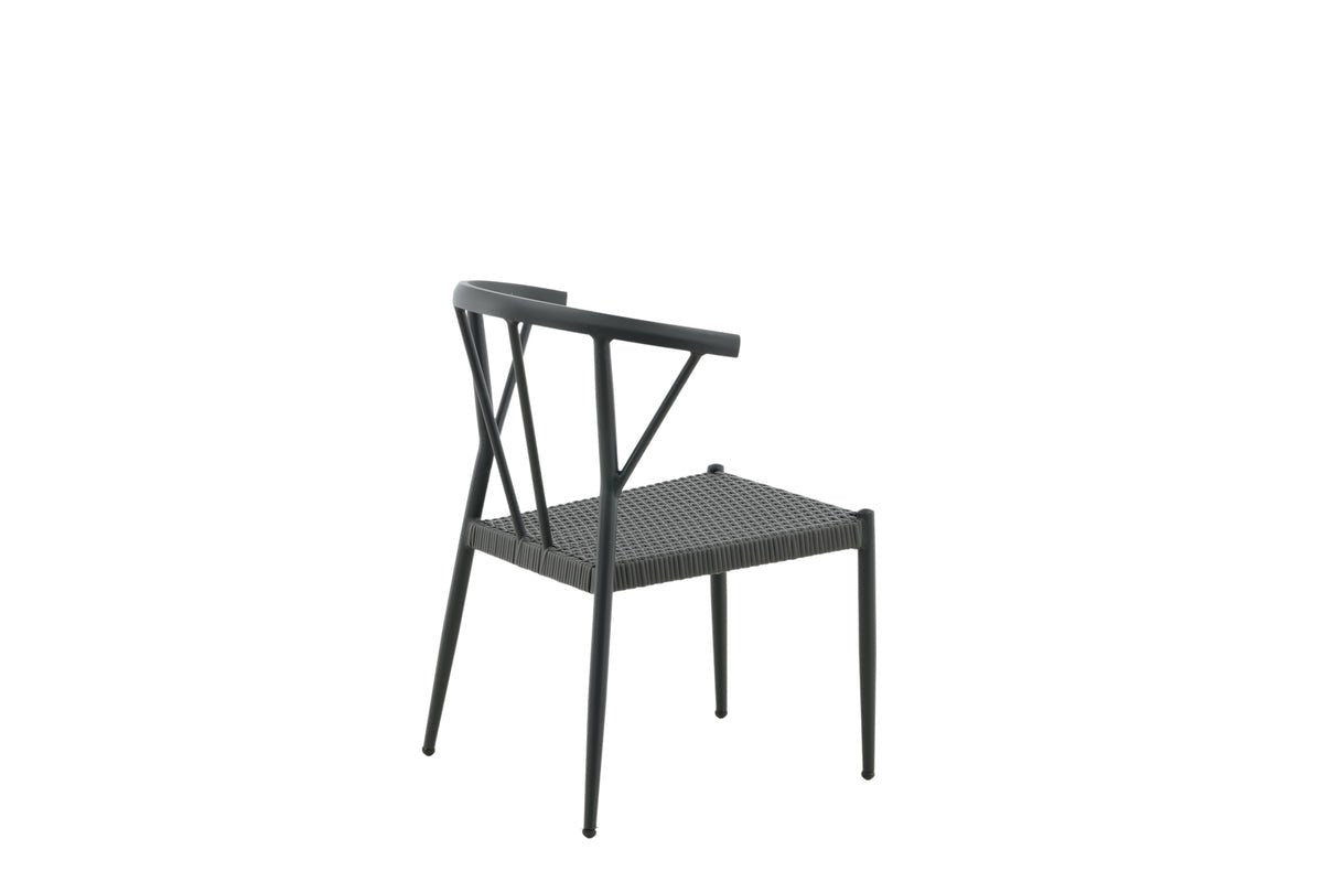 6er Set - Gartenstuhl Tina aus Rattan/Aluminium