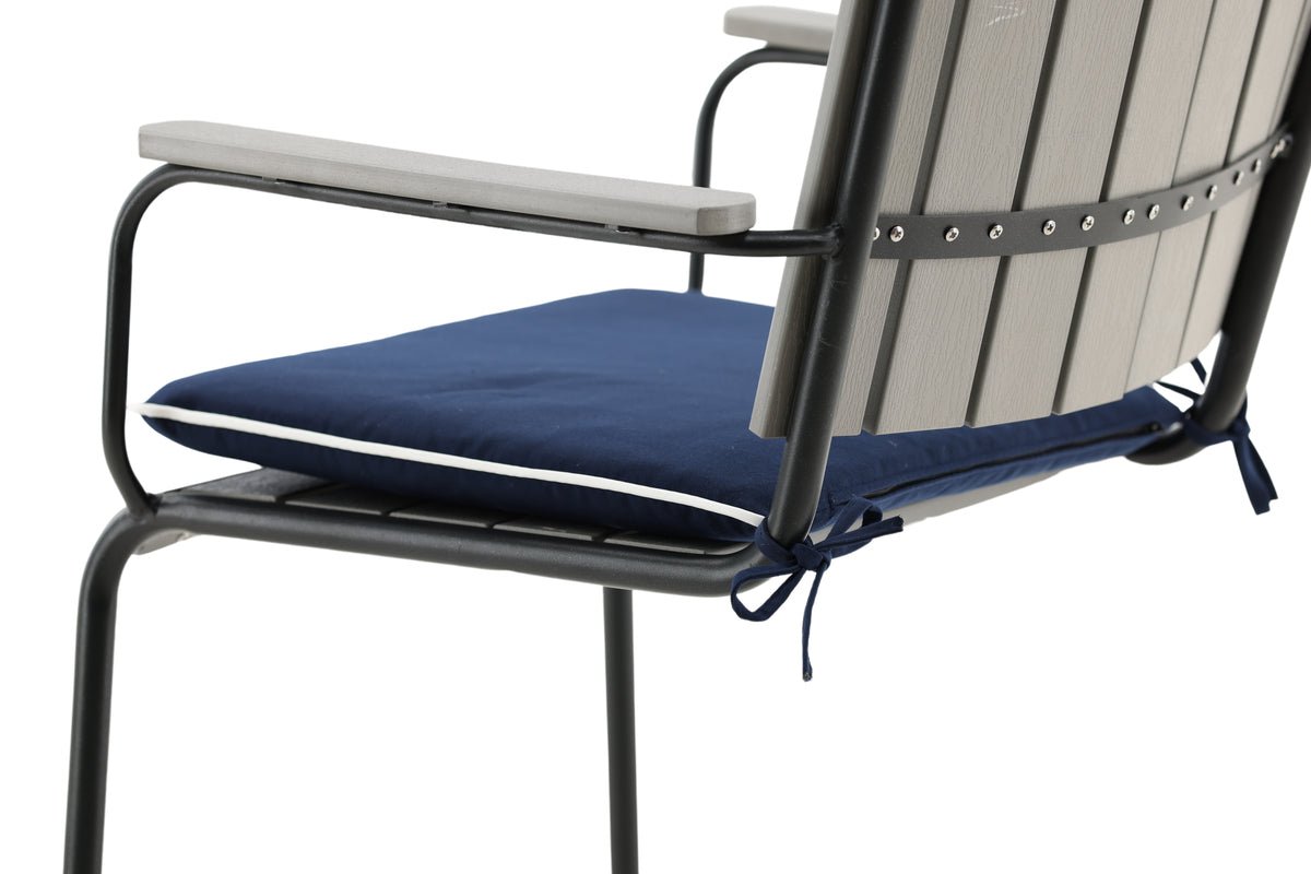 6er Set - Stuhlkissen Cushio aus Polyester in Blau