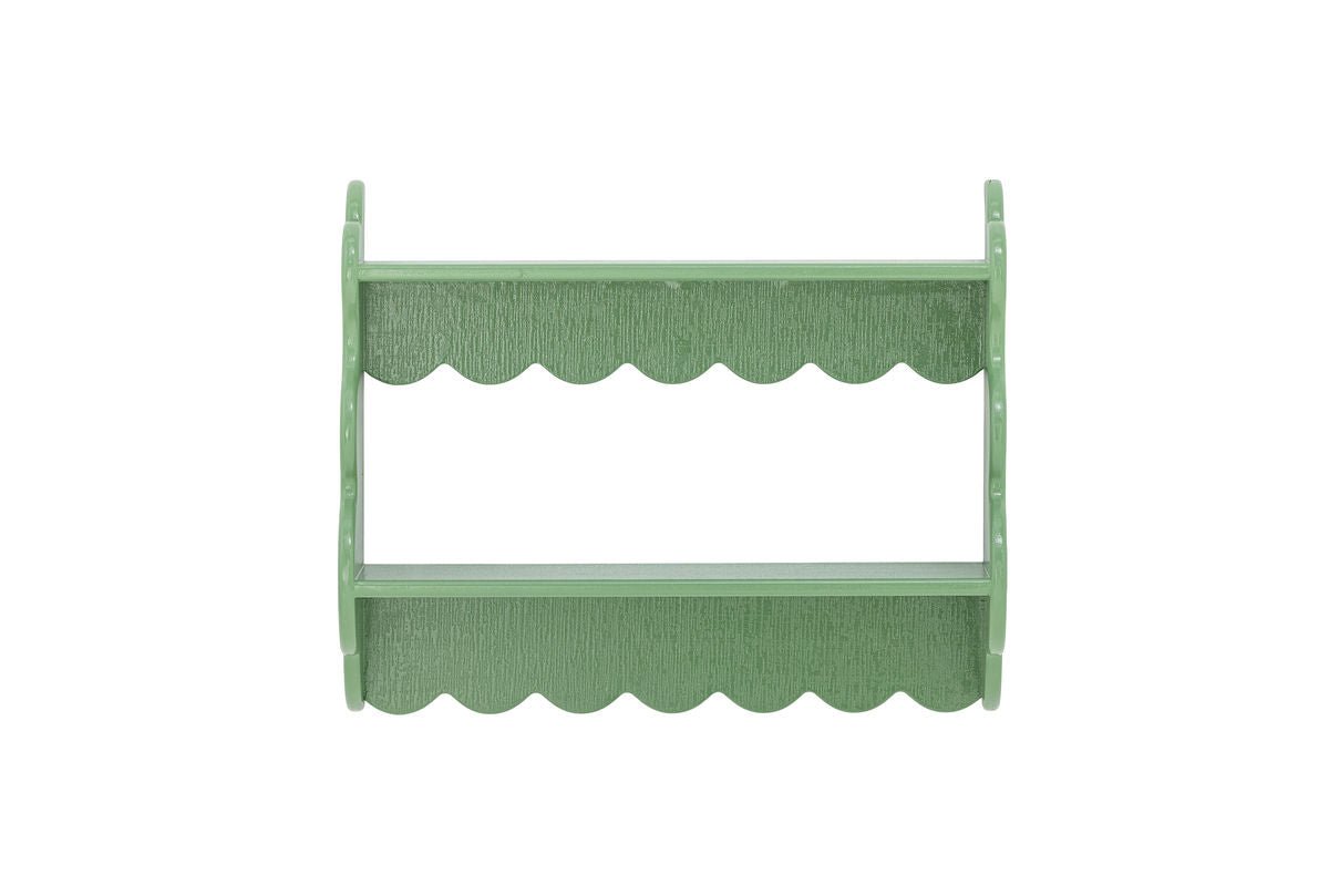 Regal Afin – Lackiertes Holzregal in gedecktem Grünton