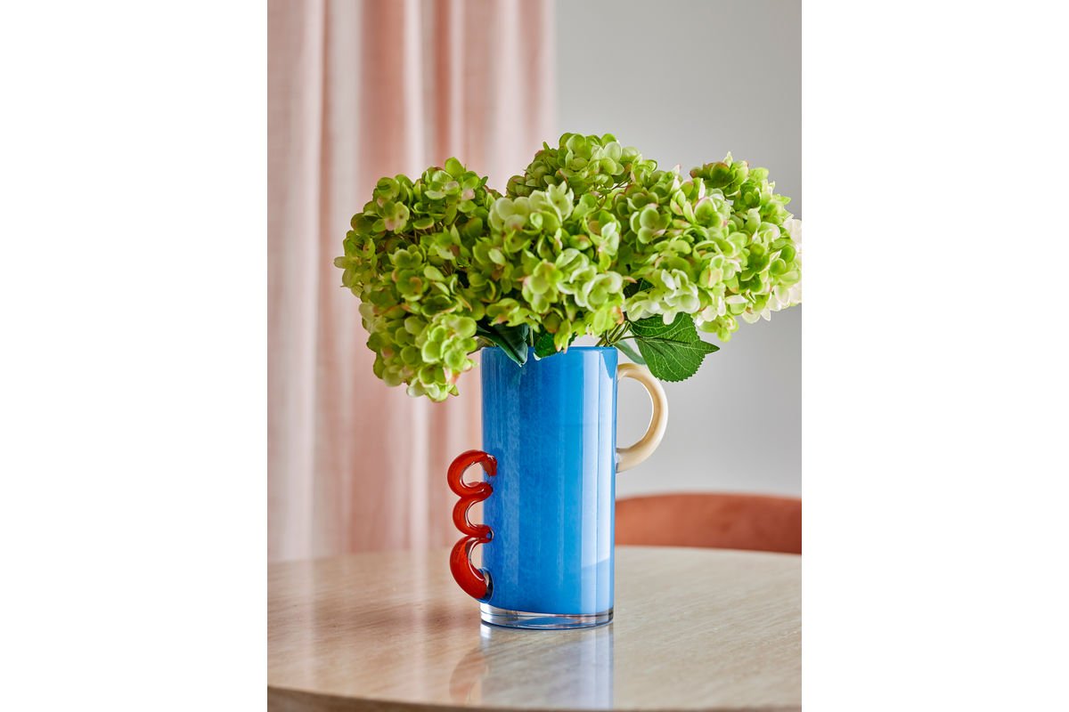 Vase „Alva“ – Blaues Glas