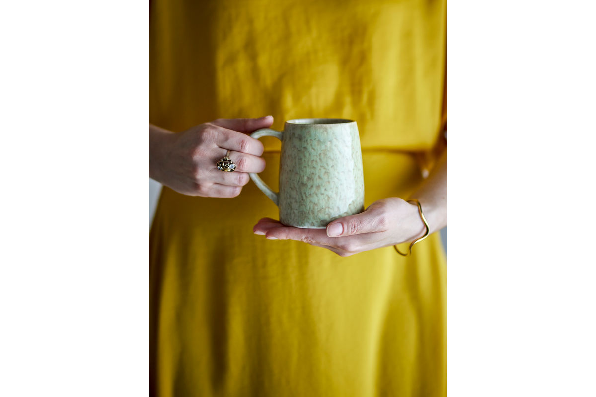 Becher-Set Jana – Steingut mit reaktiver Glasur (4er-Set)