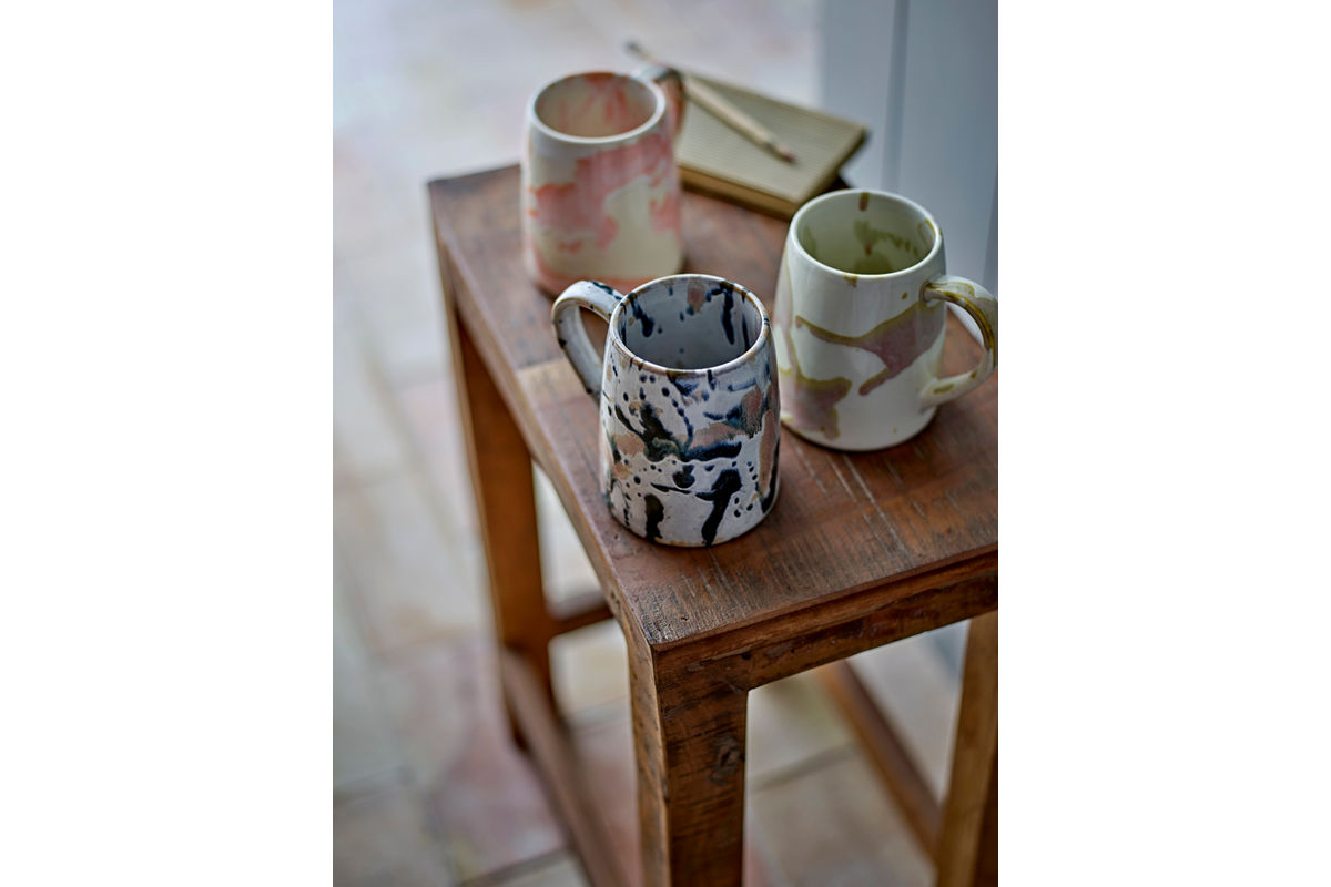 Becher-Set Jana – Steingut mit reaktiver Glasur (4er-Set)