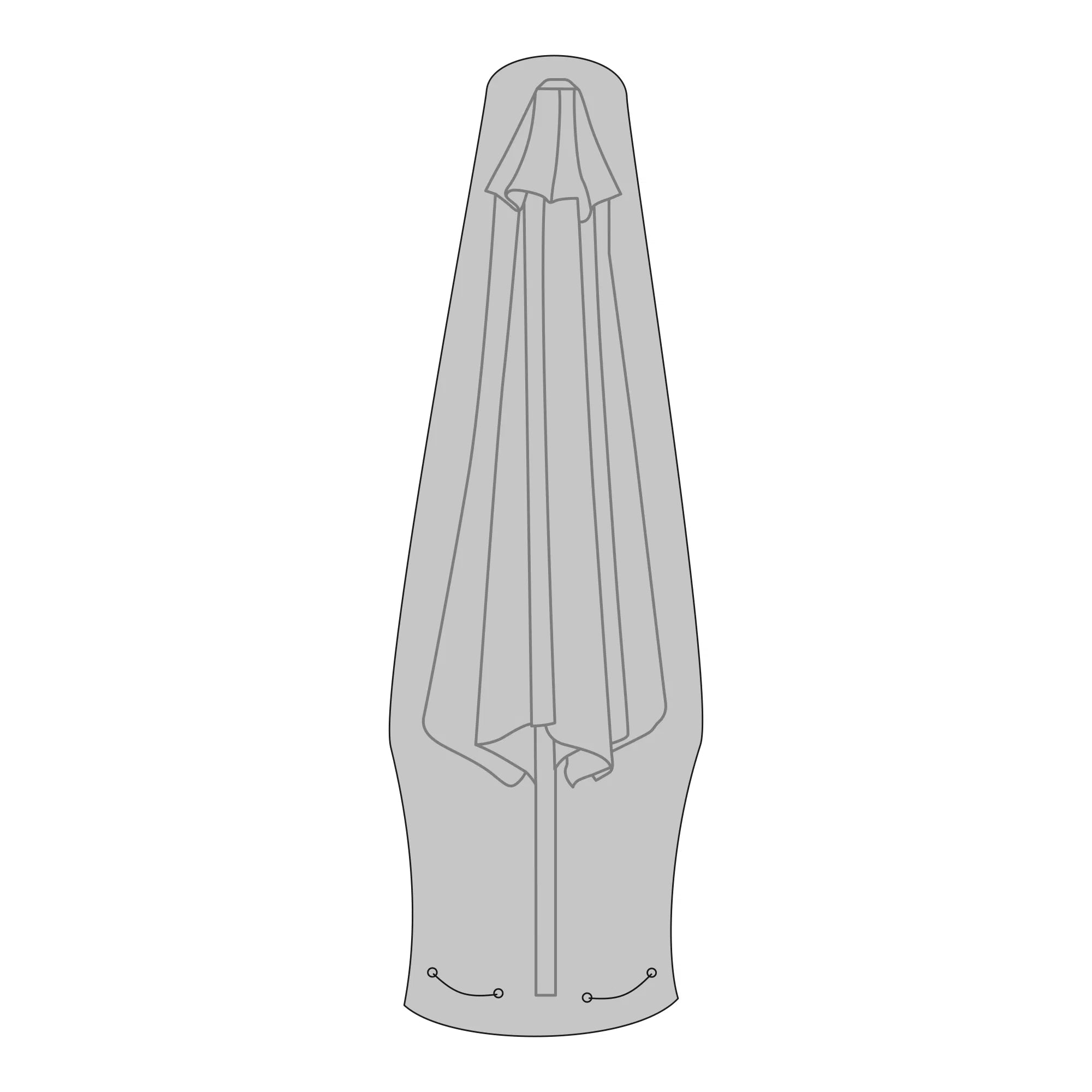 Veltano™ Schutzhülle für Sonnenschirme – Ø35/55 × H225 cm