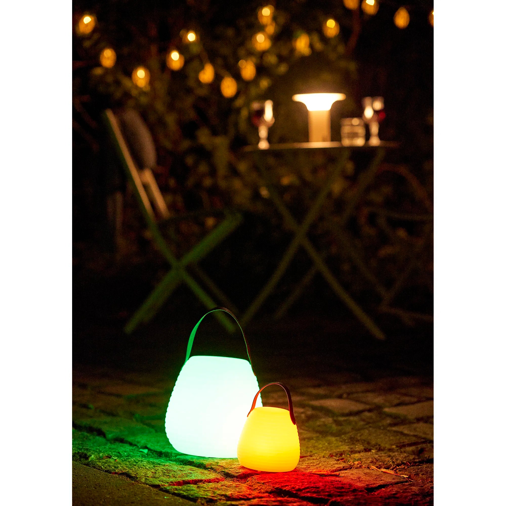 Garten Outdoor Lampe Eirina - mit Halteband und Farb LED