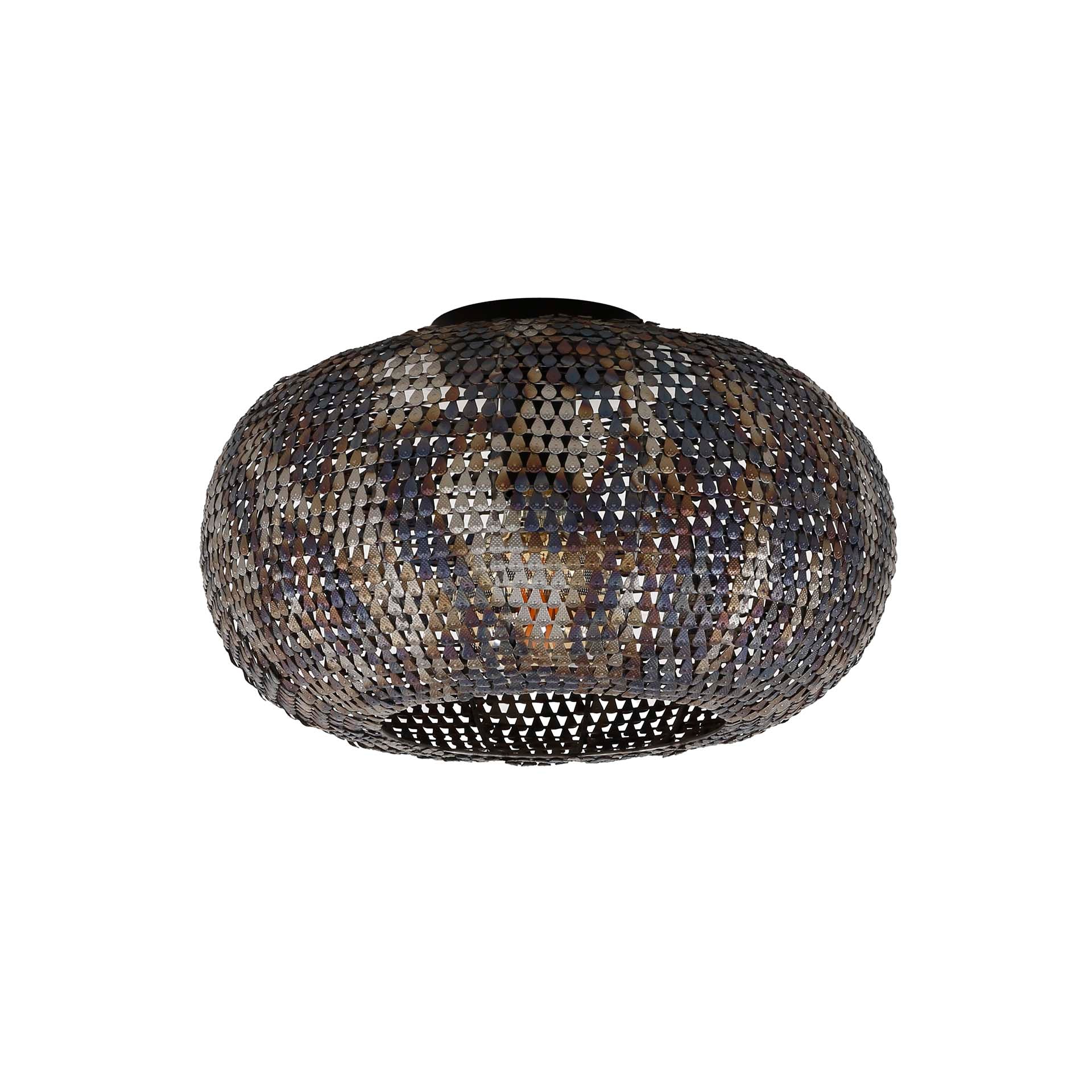 Deckenleuchte „Ferox“ – Metallleuchte in Schwarzbraun