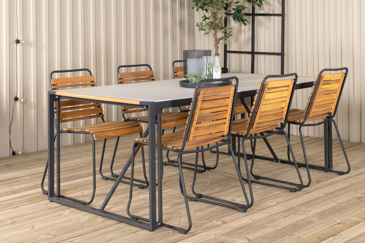 2er Set - Gartenstuhl Bali aus Akazie/Metall