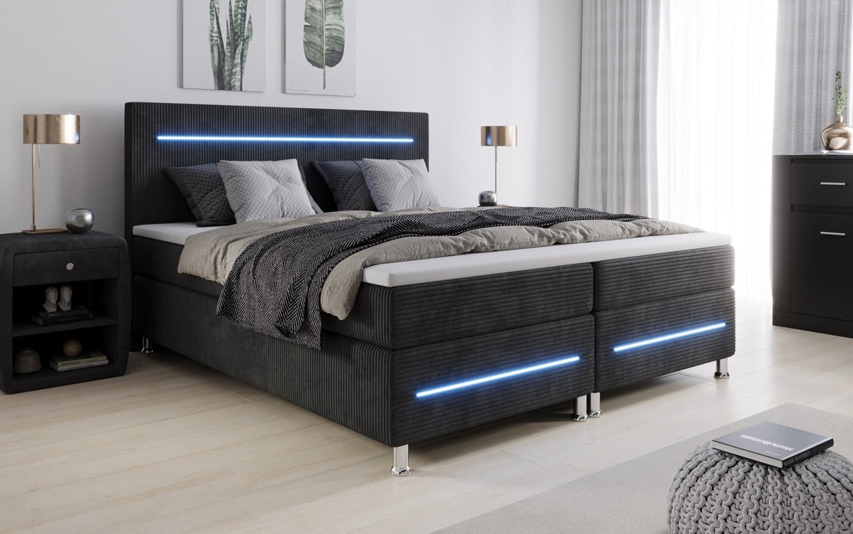 Boxspringbett Sejour mit LED in Cord