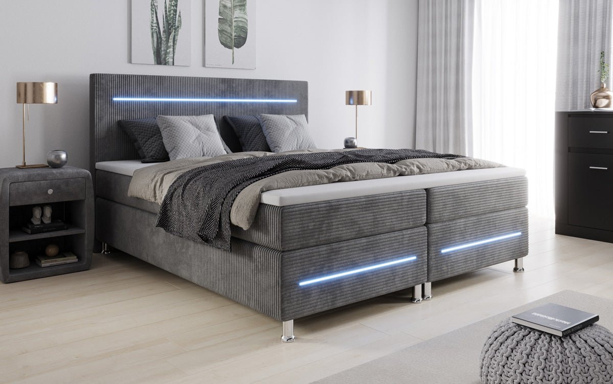Boxspringbett Sejour mit LED in Cord